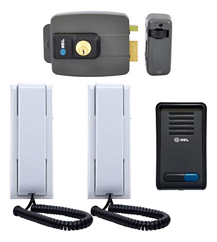 Kit Interfone 2 Pontos HDL F8 SN Com Fechadura Eletrônica C90 P/Portão